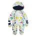 Baby Boys Winter Hooded Romper Snowsuit with Gloves Booties Cotton Jumpsuit Outfits 3-24 Months H 6-9 Months