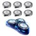 HQ8 Replacement Heads for Norelco, Razor Blades for Phillips Norelco Aquatec Replacement Heads, HQ8 Blades 8 Series 6-Pack