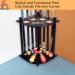 MoyanSuper Solid Wood Pool Cue Stick Holder - Holds 8 Cue Sticks (Black) - Buy Online on SooperMarket.com
