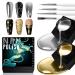 2x8ml Metallic Painting Gel Kit Mirror Silver Gold Gel Nail Polish Super Glossy Shine 3D Metal Painted Gel Mirror Chrome Effect Nail Art Soak Off UV/LED DIY Nail Manicure Drawing Decoration Silver & Gold