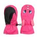 FAYHIJUN Waterproof Kids Mittens Toddler Winter Cold Weather Thermal Fleece Lined Warm PU Palm Gloves Snow Ski Glove for Age 1-9 Boys Girls Baby Skiiing Snowboarding Cycling Running Walking Outdoor Rose rabbit L(Age7-9)