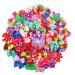 Yagopet 50pcs/Pack Cute New Dog Hair Bows Pairs Rhinestone Pearls Flowers Topknot Mix Styles Dog Bows Pet Grooming Products Mix Colors Pet Hair Bows Topknot Rubber Bands