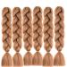 24-Inch Ombre Brown Jumbo Braid Hair Extensions | Kankalon 6Pcs Box Braids for Art & Style - Buy Online on SooperMarket.com