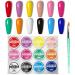 EONFAVE Gel Nail Polish - Gel Nail Varnish - Long Lasting Natural Color Soak Off U V Gel Nail Varnish Nail Art QF11
