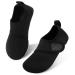 L-RUN Toddler Water Shoes Barefoot Aqua Socks Kids Swim Shoes for Beach Pool Surfing Yoga 9.5-10 Toddler Strip Black