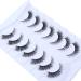 Wleec Beauty Short False Eyelashes set - 7 Pairs of 12mm Wispy Fluffy 3D Faux Mink Lashes for Natural Cat Eye Look | Clear Band | CC95 - Buy Online on SooperMarket.com