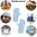 Arqumi UV Gel Nail Lamp Dryer Protection Gloves - 2 Pairs | Gel Manicure Fingerless Anti-UV Gloves for Nail Art - Cyan - Buy Online on SooperMarket.com