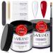 SAVILAND 2 PCS 100 G Base and Top Gel Set 3.5 OZ Large Capacity No-Wipe High Glossy Top Gel Polish and Base Nail Coat with Gel Nail Brush U V LED Nail Gel for Long-lasting Nail Art Home Salon Use