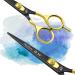 Glamified Glam Hair Cutting Scissors -Sharp Razor Edge Blade Hair Shears Series - 5.5" with Fine Adjustment Stainless Steel Hair Scissors Professional for Men Women & Babies (Black+Gold) - Buy Online on SooperMarket.com