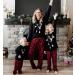 IFFEI Christmas Pyjamas Matching Family Pajamas Set | Xmas Letter Print Tops and Plaid Pants | Women Men Kids Baby Pet | Black/Deer | Kids 4-5 Years - Buy Online on SooperMarket.com
