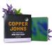 Copper Johns Lavender Mint Fine Cold Process Organic Shea Butter Soap Bar for Men with Coconut Oil Sunflower Oil and Canola Oil for Moisturizing Soft Revitalized and Refreshed Skin