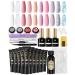 Poly Nail Gel Kit  Phoenixy 10 Colors Poly Extension Nail Gel Kit Poly Nail Gel Starter Set with Glossy & Matte Top Coat Basic Manicure Tools Gifts for Women Lady  Dream