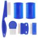 6 PCS Flea Comb for Cats Double Sided Professional Pet Flea Comb Cat Flea Comb with Fine Tooth Float Hair Tear Stain Removal Tool Flea Comb for Dogs for Small Medium & Large Pets