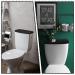 4 Pcs Black Fabric Stretch Toilet Tank Lid Cover Set - Bathroom Decor Accessories - 15.75 x 16.93 Inches - Buy Online on SooperMarket.com