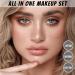 All in one Makeup Set Full Makeup Kit with Makeup Bag Portable 40Color Eyeshadow Palette Face Primer Foundation Make up Concealer Eyeliner Stamp Mascara Lip Gloss Make-up Set Travel - Buy Online on SooperMarket.com