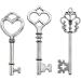 30PCS Antique Skeleton Keys Vintage Steampunk Juliet Collection - Silver - Buy Online on SooperMarket.com