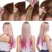 Rainbow Clip-In Hair Extensions | 50cm Dark Purple Strands | 10 Pcs 80g Realistic Smooth Hair - Buy Online on SooperMarket.com