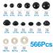 Yexixsr 566PCS Safety Eyes and Noses for Amigurumi - Craft Doll Eyes and Nose for Teddy Bear, Crochet Toy - Various Sizes - Buy Online on SooperMarket.com