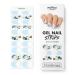 MOYOU LONDON Semi Cured Gel Nail Wraps 20 Pcs Gel Nail Polish Strips for Salon-Quality Manicure Set with Nail File & Wooden Cuticle Stick (UV/LED Lamp Required) - Palm Springs