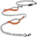 Hurluksi Hand Free Dog Waist Lead Running Dog Belt Leash Heavy Duty Dog Walking Belt with Retractable Bungee & Sponge handle (Orange)