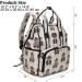 Pipi Bear Diaper Bag Backpack | Stylish Jacquard Maternity Nappy Bag for Mom and Dad with Changing Pad - Cream - Buy Online on SooperMarket.com