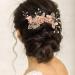STOBOK Pack of 4 Vintage Gold Flower Pearl Hair Comb Crystal Hairpins Bridal Headpieces Wedding Hair Accessories for Women - Pink Flower - Buy Online on SooperMarket.com