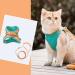 Fueegue Cat Harness with Leash Escape Proof Adjustable Soft for Cats and Dogs Puppy Harness Green XXL