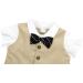 AmzBarley Baby Boys Gentlemans Tuxedo Romper Suit | Khaki 104 | 12-18 Months - Buy Online on SooperMarket.com