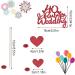 1 Pc 40th Anniversary Cake Toppers Ruby Wedding Cake Toppers with 14Pcs Heart Cake Decorations Toppers Red 40th Wedding Anniversary Cake Decorations Glitter Cake Topper for Celebration Party Supplies - Buy Online on SooperMarket.com