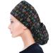 ABAMERICA Scrub Cap Women Surgical Cap Nurse Hat with Ponytail Holder for Long Hair  Single Layer Or Satin Line Scrub Caps Personalized Scrub Hat D02- Heart Beating