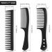 3-Piece Wide Tooth Detangling Hair Comb Set | Carbon Fiber Styling Cutting Comb for Women | Anti-Static Heat Resistant | Ideal for Curly, Straight, and Long Hair | Black - Buy Online on SooperMarket.com