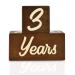 Solid Wood Baby Milestone Age Blocks - Gender Neutral Newborn Gifts & Keepsakes (3 Pcs, Brown) - Picture Props for Weekly, Monthly & Yearly Updates - Buy Online on SooperMarket.com