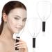 Noverlife 3PCS Barber Salon Face Shield  Plastic Hairdressing Haircut Face Mask  with Sponge Handle  Reusable Hairspray Face Shield  Clear Hair Spray Face Protector Shield Mask for Hairdressing Makeup