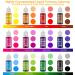 ValueTalks 12 Color x 10ml Food Grade Liquid Food Coloring for Baking and Decorating - Vegan-free and Flavorless Dye for Icing, Cake, Macaron, Fondant, and Slime - Buy Online on SooperMarket.com