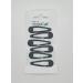 6 PCS Grey Metal Snap Hair Clips - 5CM Long | Hair Grip Pins - Buy Online on SooperMarket.com