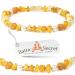 Amber necklace dog amber collar dogs with pearls tick protection cat & dogs Baltic amber raw 36cm