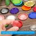 PATIKIL 1 Inch Flat Decorative Bottle Caps 50 Pack Craft Bottle Pendant Trays Double Sides Printed for DIY Pendants Craft Scrapbooks Red - Buy Online on SooperMarket.com