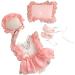 Yuehuam Newborn Photography Prop Girl Outfits Set - Baby Lace Romper, Hat, Pillow, Shoes & Skirt Clothes in Pink for Infant Photoshoot - Buy Online on SooperMarket.com