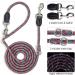 Adjustable 2.6m Dog Leash - Reflective Multifunctional Nylon for Walking Running & Training - Red & Gray - Buy Online on SooperMarket.com