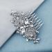 Missgrace Crystal Rhinestone Flower Hair Comb - Silver Bridal Hair Accessory for Wedding, Prom, Women and Girls - Buy Online on SooperMarket.com