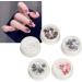 Shiny Decorative Manicure Charms with Artificial Pearls DIY Nail Art Portable Storage Box for Professional Salon or DIY Manicures - Buy Online on SooperMarket.com