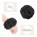 Jet Black Synthetic Hair Bun Extension - 45g Messy Updo Ponytail Scrunchie for Women - Buy Online on SooperMarket.com