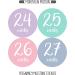 Pregnancy Weekly Belly Growth Stickers - Maternity Keepsake - Set of 36 Week by Week Pregnancy Photo Props - Buy Online on SooperMarket.com