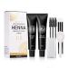 Eyebrow Tint Kit Black Hen-na Semi-Permanent Professional Brow Tint Kit Long-Lasting and Safe Results Eyebrow Dye DONG RHYME Multi-Purpose Eyelash Tint Kit Easy to Use at Home