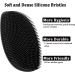 HieerBus Silicone Body Scrubber Flat Shower Brush Gentle Exfoliating and Massage Long Bristles Lathers Well and More Hygienic Than Traditional Loofah 1 Pack (Black) 3rd-black - Buy Online on SooperMarket.com
