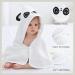 Bamboo Hooded Baby Bath Towel Toddler Wearable Blanket | Large Size Animal Bathrobe (Panda) - 75x100cm - Buy Online on SooperMarket.com