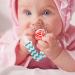 Teksome Schnullerleine | Fabric Pacifier Clips for Babies Toddlers & Kids | Soft Bite Ring | Secure Toy Clips - Buy Online on SooperMarket.com
