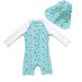 BONVERANO Baby Boys Swimsuit/Sunsuit UPF 50+ Sun Protection with Sun Hat - Light Blue (3 Months) - Buy Online on SooperMarket.com