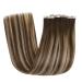 Laavoo Real Hair Tape In Extensions | Blond Ombre & Brown Balayage | 60cm Virgin Real Hair | 5pcs 12.5g #4/27/4 - Buy Online on SooperMarket.com