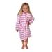 Wolimbo children's bathrobe with name and motif embroidered 100% cotton baby bathrobe 110 pink ringed bear